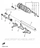 BARILLET DE SELECTION / FOURCHETTES pour Yamaha YZF750R de 1993