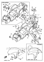 GARDE BOUE pour Yamaha YZF750R de 1993