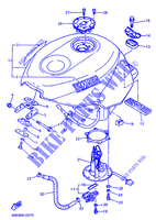 RESERVOIR A ESSENCE pour Yamaha YZF750R de 1993