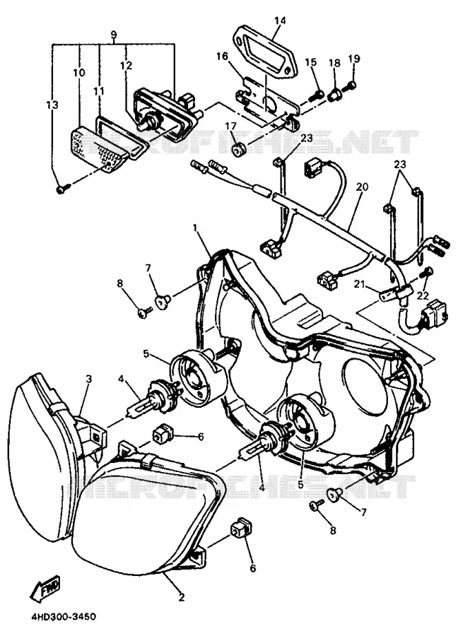 PHARE  Yamaha MOTO 750 1993 YZF  YZF750R
