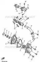 POMPE A EAU / DURITES pour Yamaha YZF750R de 1995