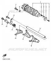 BARILLET DE SELECTION / FOURCHETTE pour Yamaha YZF750R de 1995