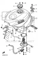 RESERVOIR A ESSENCE pour Yamaha YZF750R de 1995