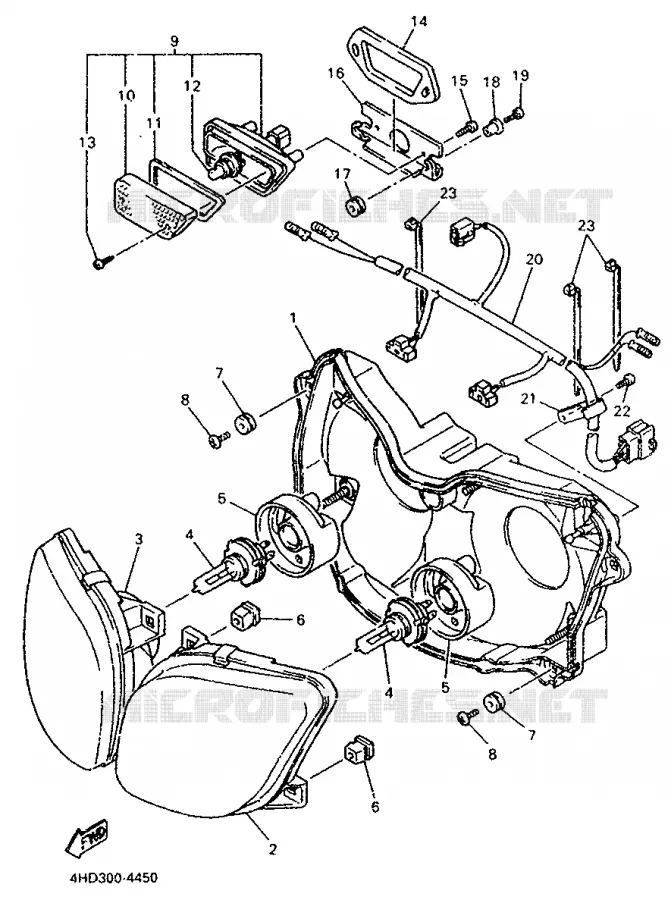 PHARE  Yamaha MOTO 750 1996 YZF  YZF750R