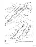 CACHE LATERAL   RESERVOIR D'HUILE pour Yamaha YZF750R de 1996