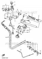 GUIDON ET CABLES pour Yamaha YZF750R de 1996