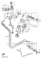 GUIDON ET CABLES pour Yamaha YZF750R de 1996