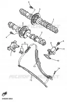 ARBRE A CAMES / CHAINE DE DISTRIBUTION pour Yamaha YZF750R de 1996