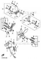 SUPPORT / REPOSE PIEDS pour Yamaha YZF750R de 1996