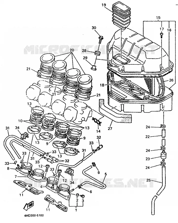 ADMISSION Yamaha MOTO 750 1996 YZF  YZF750R