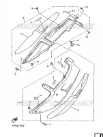 CACHE LATERAL   RESERVOIR D'HUILE pour Yamaha YZF750R de 1996