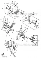 SUPPORT / REPOSE PIEDS pour Yamaha YZF750R de 1996
