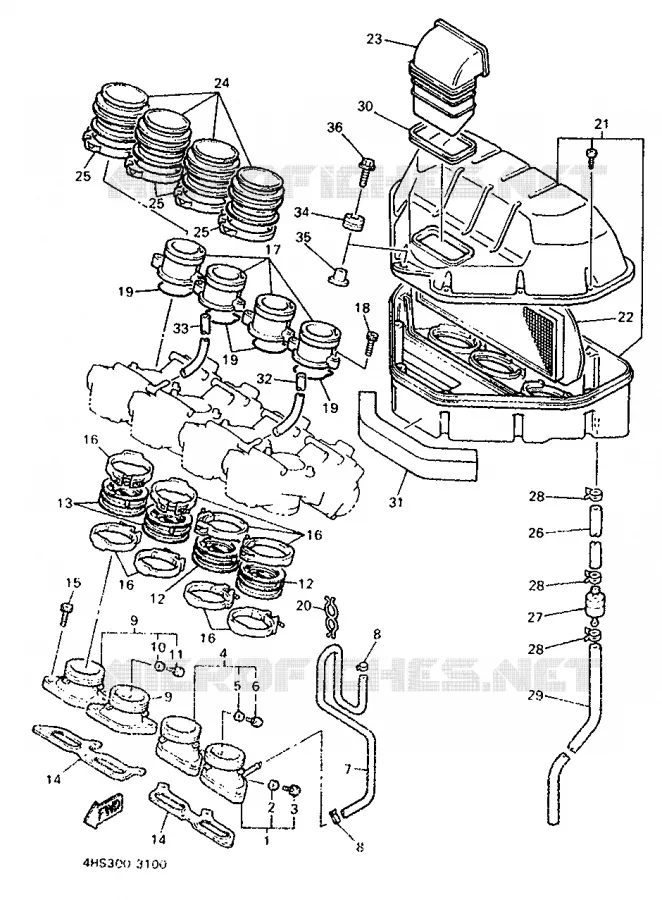 ADMISSION Yamaha MOTO 750 1993 YZF  YZF750SP