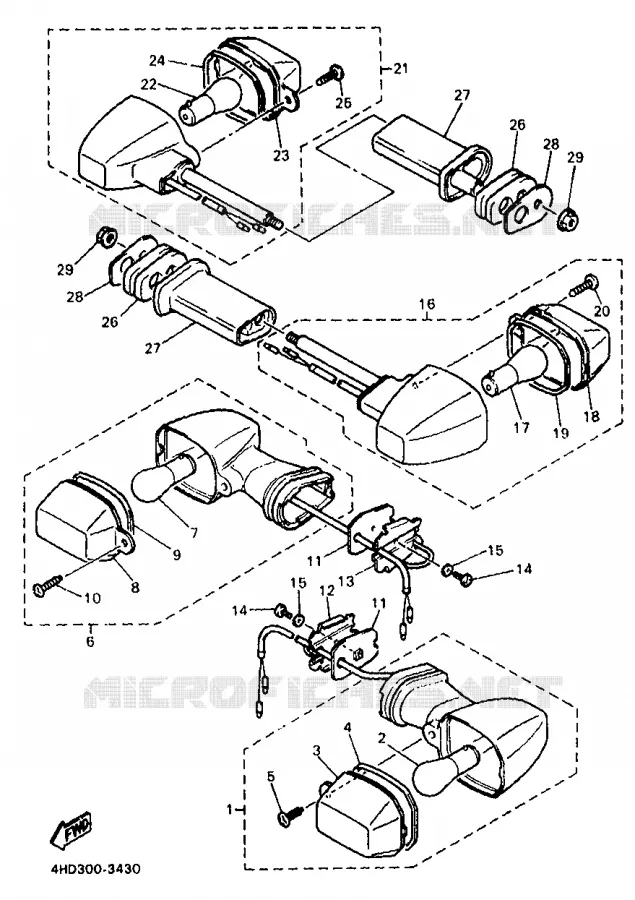CLIGNOTANT Yamaha MOTO 750 1993 YZF  YZF750SP