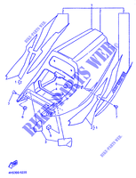 CACHE LATERAL   RESERVOIR D'HUILE pour Yamaha YZF750SP de 1995