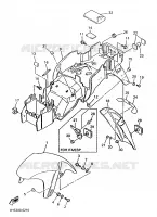 GARDE BOUE pour Yamaha YZF750SP de 1996