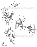 SUPPORT / REPOSE PIEDS pour Yamaha YZF750SP de 1996
