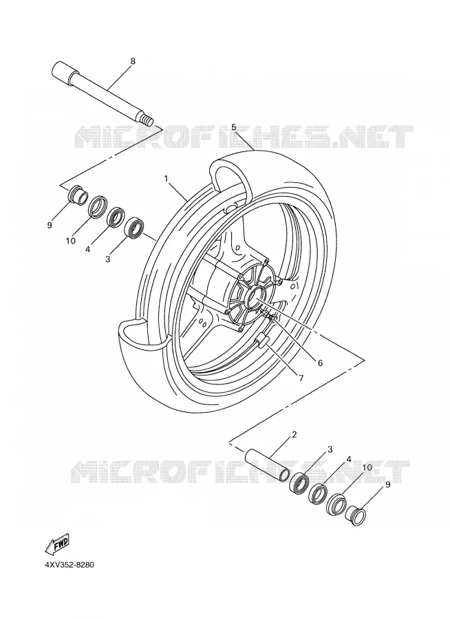 ROUE AVANT Yamaha MOTO 1000 1998 R1  YZF-R1