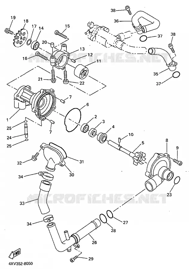 POMPE A EAU Yamaha MOTO 1000 1998 R1  YZF-R1