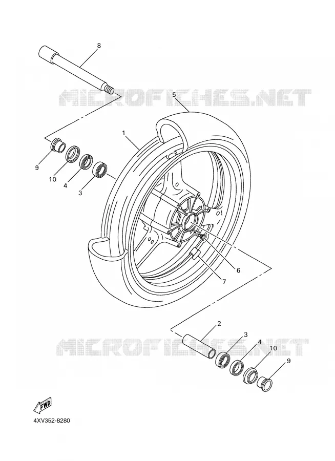 ROUE AVANT Yamaha MOTO 1000 2001 R1  YZF-R1