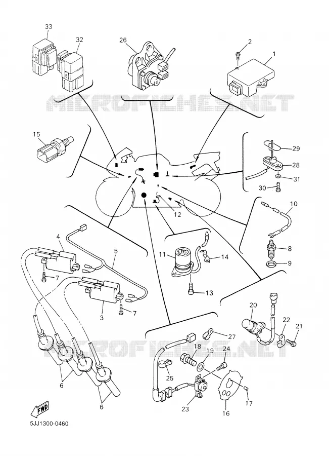 PARTIE ELECTRIQUE 1 Yamaha MOTO 1000 2001 R1  YZF-R1