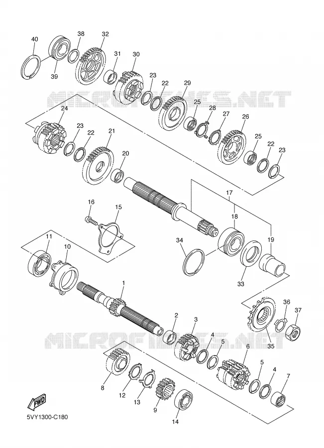 TRANSMISSION Yamaha MOTO 1000 2004 R1  YZF-R1