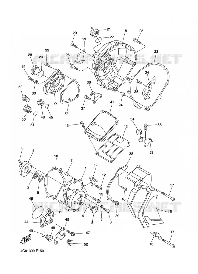 CARTER - MOTEUR 1 Yamaha MOTO 1000 2007 R1  YZF-R1