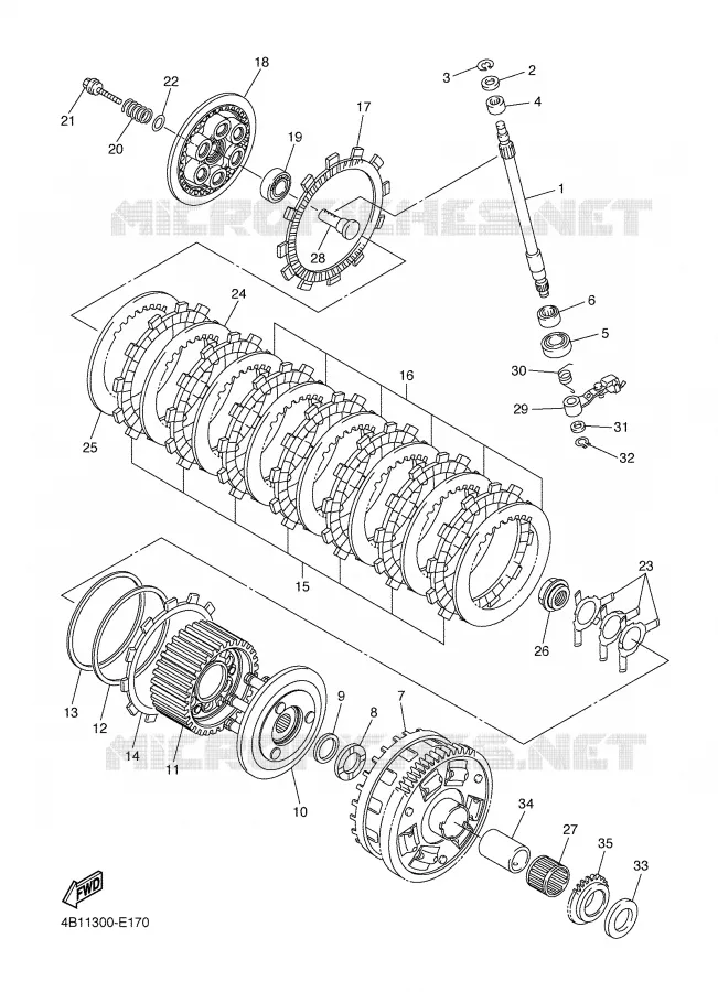 EMBRAYAGE DE DEMARREUR Yamaha MOTO 1000 2006 R1  YZF-R1SV