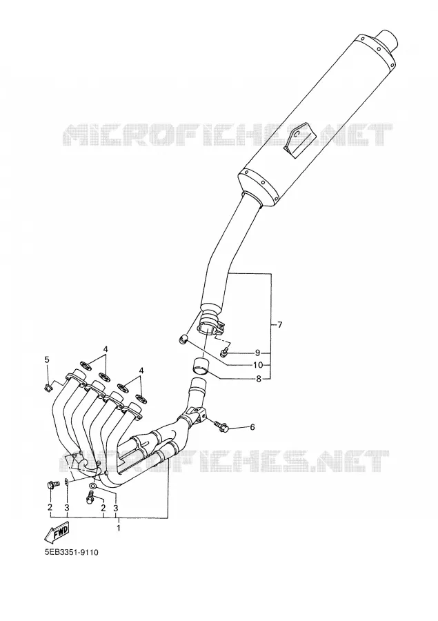 ECHAPPEMENT Yamaha MOTO 600 1999 R6  YZF-R6