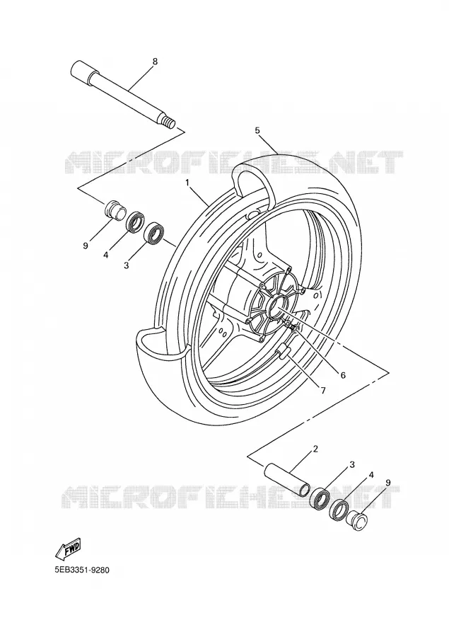 ROUE AVANT Yamaha MOTO 600 2000 R6  YZF-R6