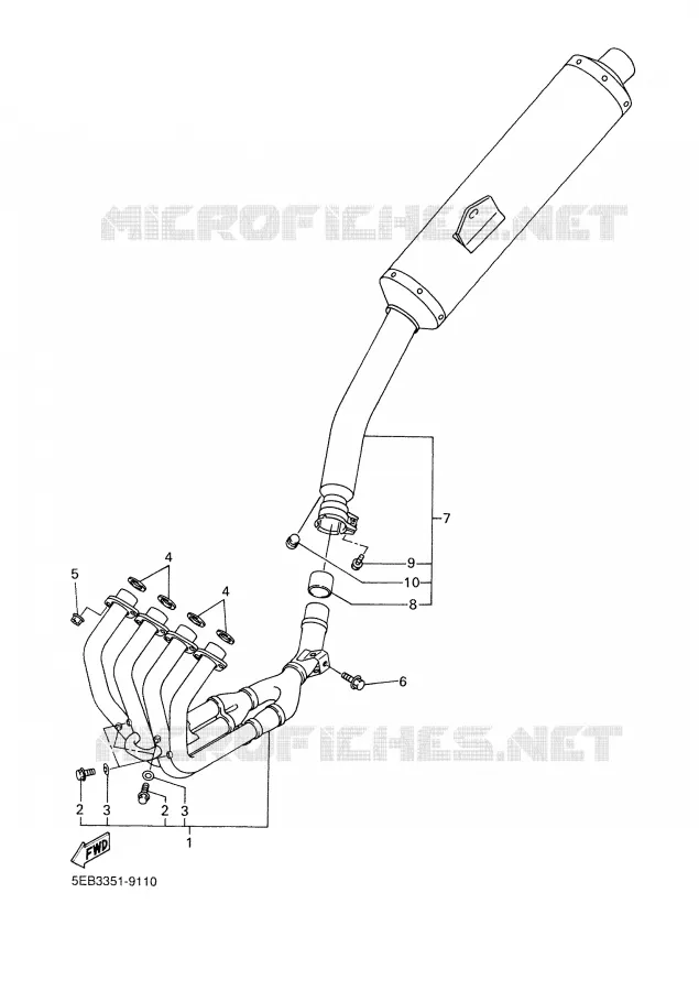 ECHAPPEMENT Yamaha MOTO 600 2001 R6  YZF-R6
