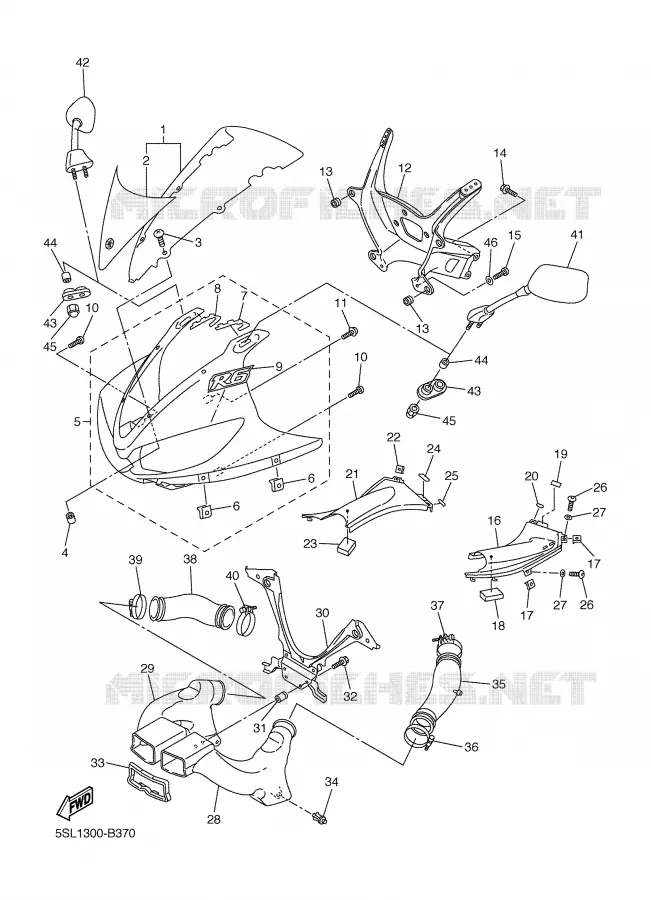 CARENAGES 1  Yamaha MOTO 600 2003 R6  YZF-R6