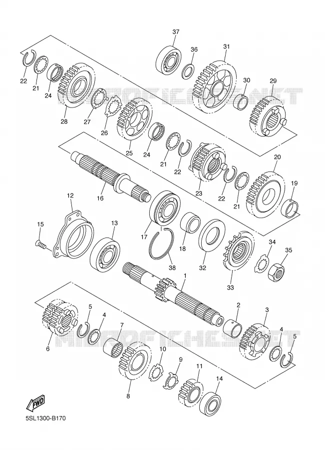 TRANSMISSION Yamaha MOTO 600 2004 R6  YZF-R6