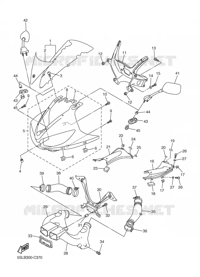 CARENAGES 1  Yamaha MOTO 600 2005 R6  YZF-R6