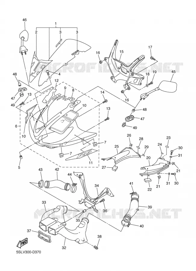 CARENAGES 1  Yamaha MOTO 600 2005 R6  YZF-R6