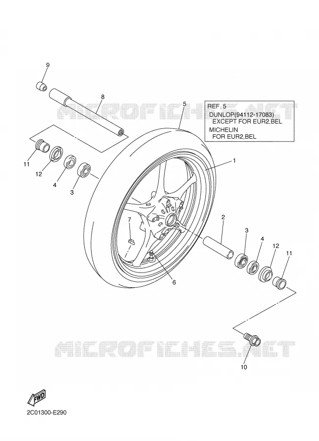 ROUE AVANT Yamaha MOTO 600 2006 R6  YZF-R6