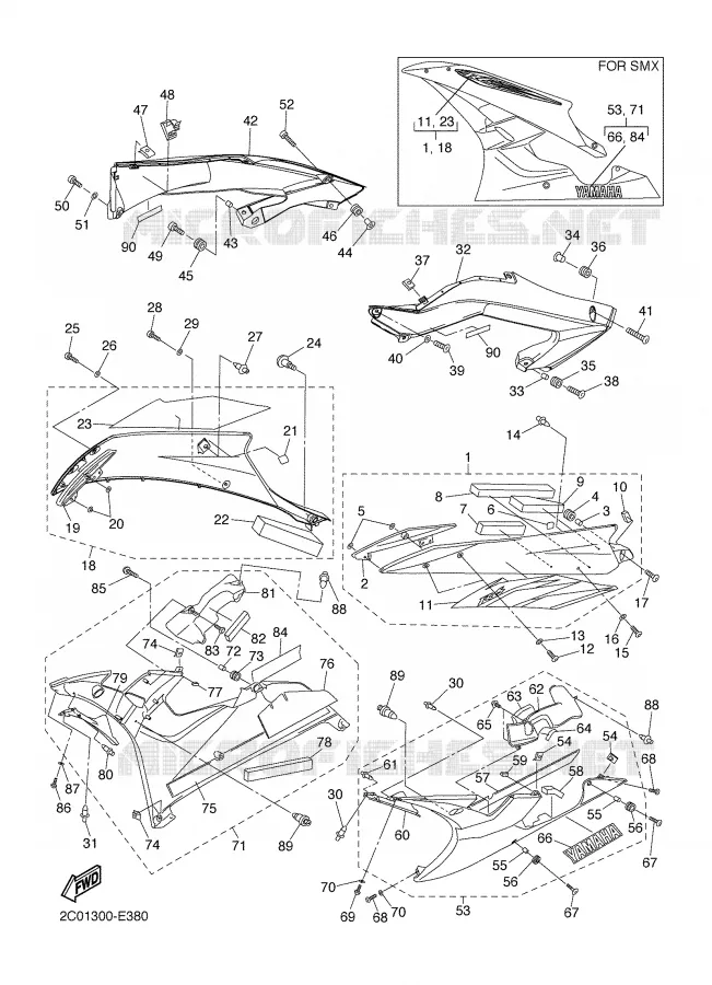 CARENAGES 2 Yamaha MOTO 600 2006 R6  YZF-R6
