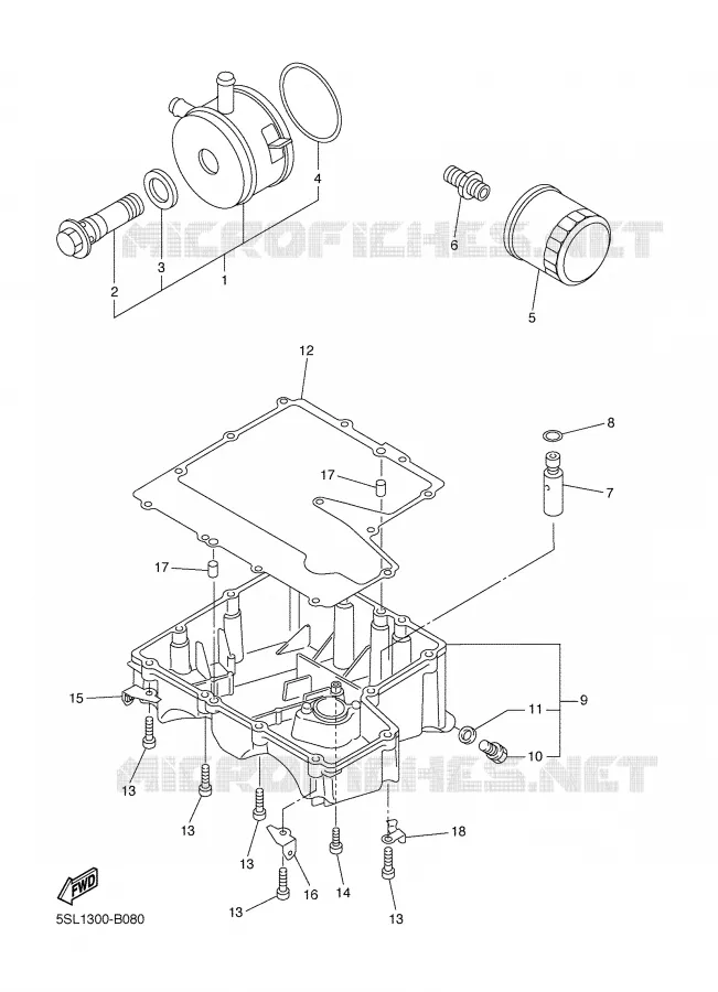 FILTRE A HUILE Yamaha MOTO 600 2005 R6  YZF-R6T