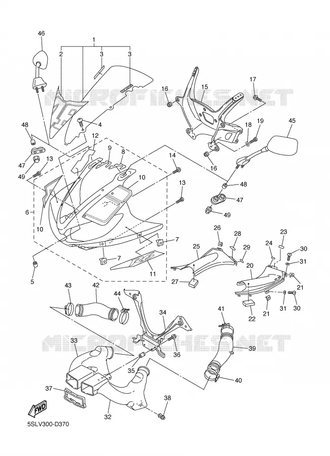 CARENAGES 1  Yamaha MOTO 600 2005 R6  YZF-R6T