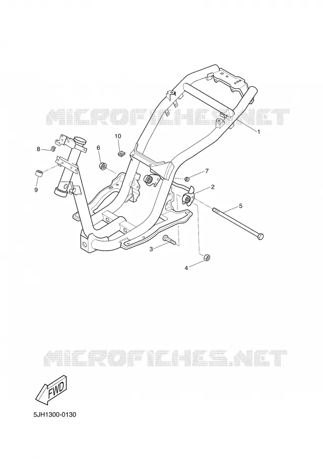 CADRE Yamaha SCOOTER 50 2002 SLIDER  EW50 SLIDER