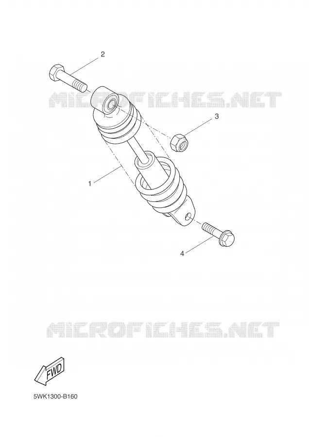 AMORTISSEUR ARRIERE Yamaha SCOOTER 50 2005 SLIDER  EW50N