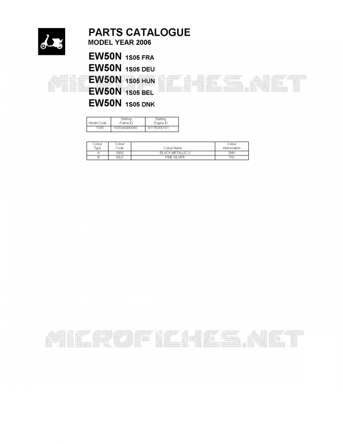 * CATALOG PREFACE * Yamaha SCOOTER 50 2006 SLIDER  EW50N