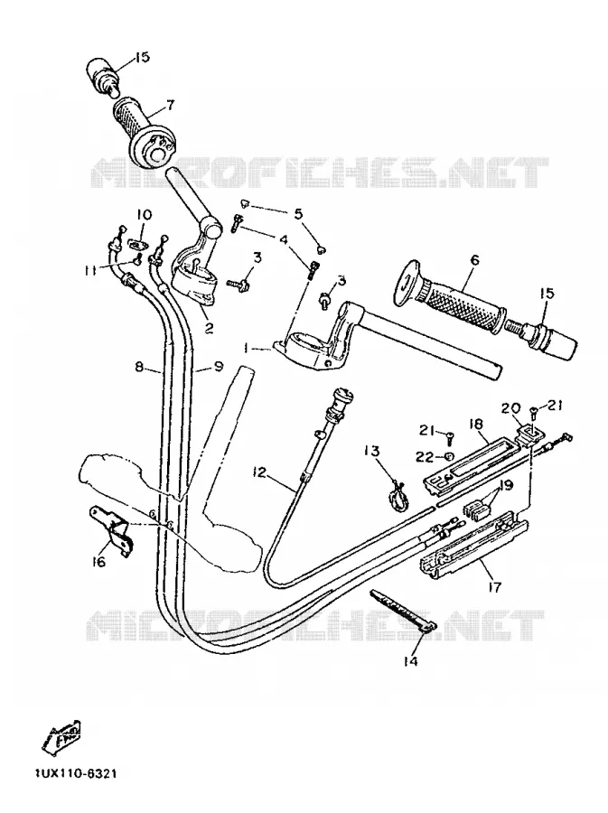 GUIDON ET CABLES Yamaha MOTO 1200 1986 FJ  FJ1200