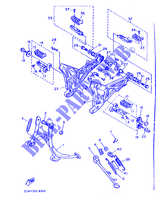 SUPPORT / REPOSE PIEDS pour Yamaha FJ1200 de 1988