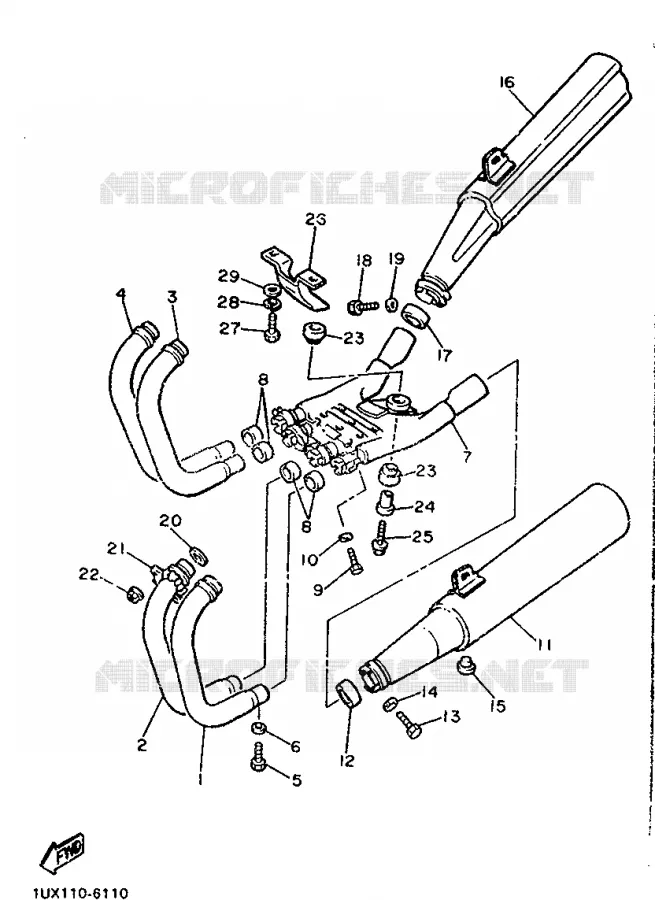 ECHAPPEMENT Yamaha MOTO 1200 1988 FJ  FJ1200