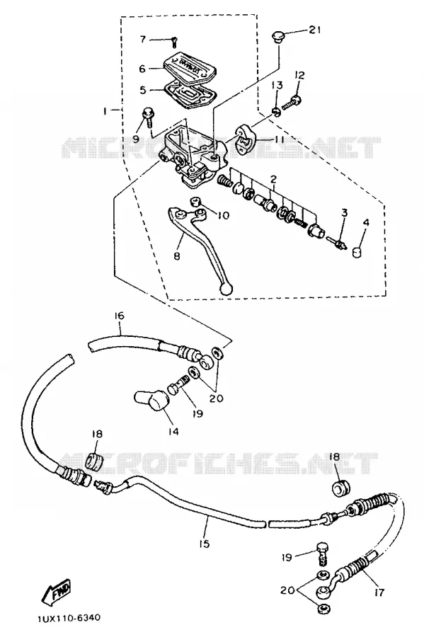 MAITRE CYLINDRE D'EMBRAYAGE Yamaha MOTO 1200 1990 FJ  FJ1200