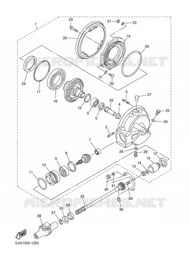 CARDAN / COUPLE CONIQUE Yamaha MOTO 1300 2002 FJR  FJR1300