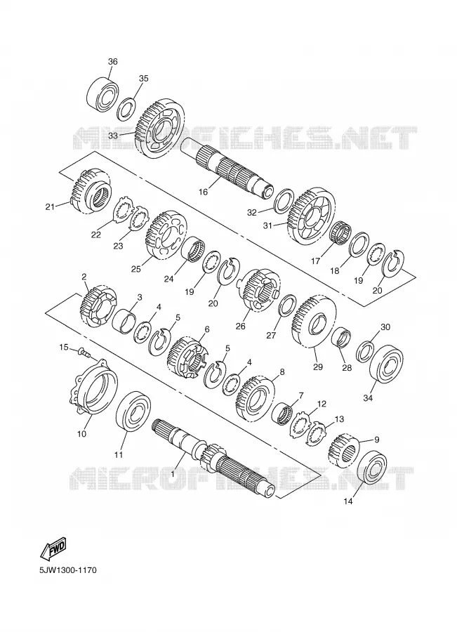 TRANSMISSION Yamaha MOTO 1300 2005 FJR  FJR1300