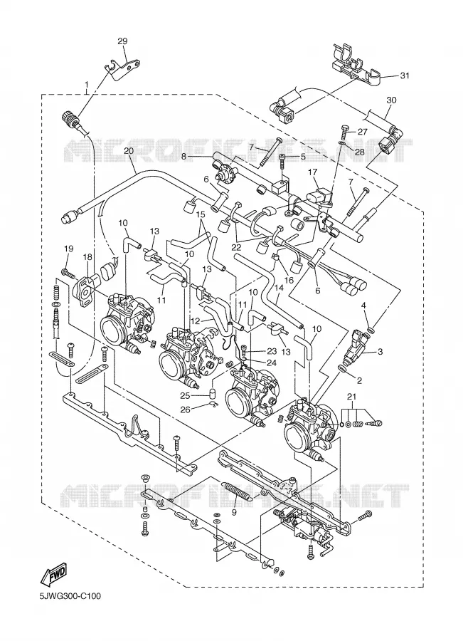 ADMISSION 2 Yamaha MOTO 1300 2004 FJR ABS  FJR1300A