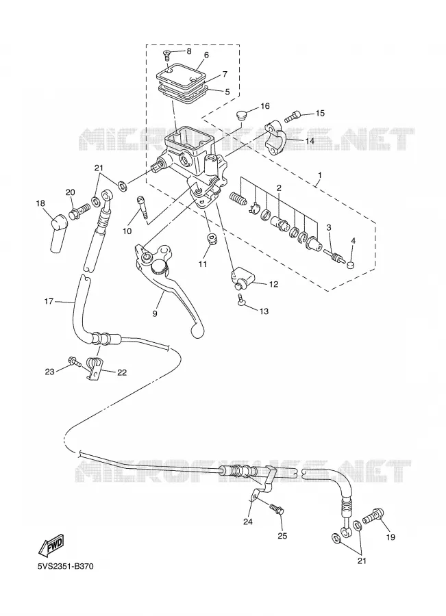 MAITRE CYLINDRE D'EMBRAYAGE Yamaha MOTO 1300 2004 FJR ABS  FJR1300A